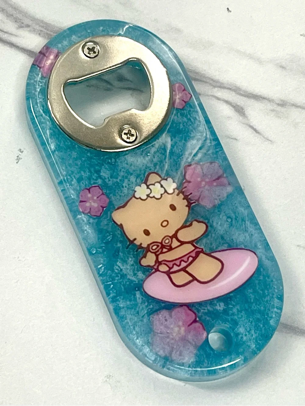 Kawaii Hawaii Hello Kitty Bottle Opener | Unique Tropical Collectible